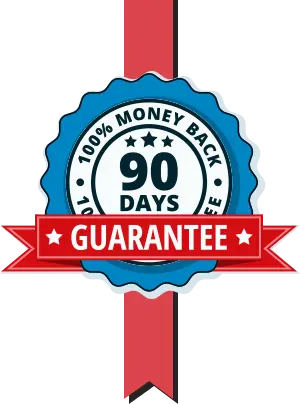 CardioC2 90-day money back guarantee badge
